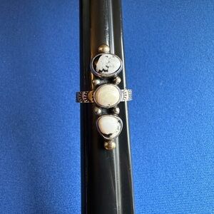 White Buffalo Sterling ring